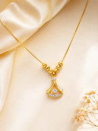 24K Gold Plated Fan Necklace